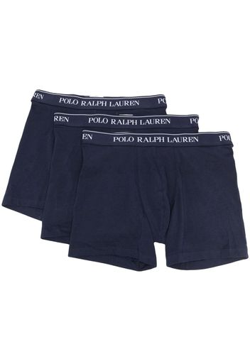 POLO RALPH LAUREN logo waistband boxer briefs 3 pack - Blu