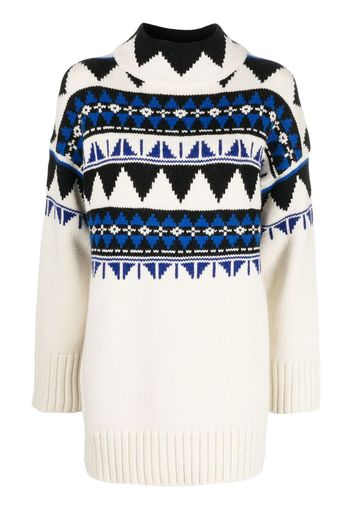 Polo Ralph Lauren patterned high neck jumper - Bianco