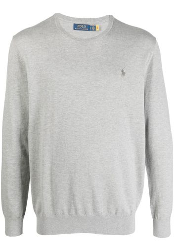 Polo Ralph Lauren logo-embroidered cotton-cashmere jumper - Grigio