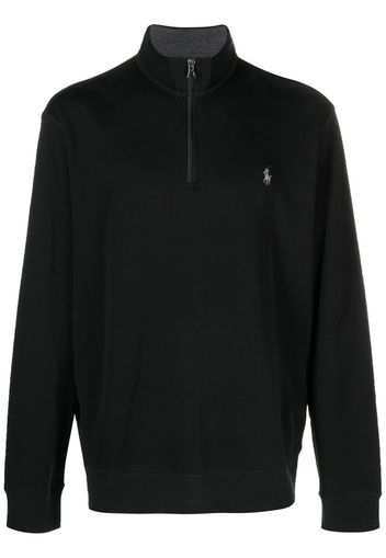 Polo Ralph Lauren logo patch half-zip pullover - Nero