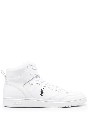 Polo Ralph Lauren logo-embroidered high-top sneakers - Bianco