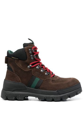 Polo Ralph Lauren panelled lace-up boots - Marrone