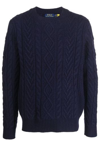 POLO RALPH LAUREN cable-knit long-sleeve jumper - Blu