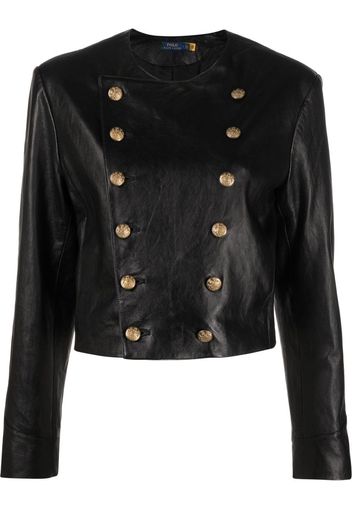 Polo Ralph Lauren double-breasted leather jacket - Nero