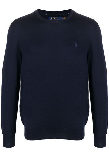 Polo Ralph Lauren embroidered-logo wool jumper - Blu