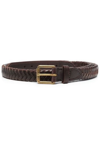 Polo Ralph Lauren braided leather belt - Marrone