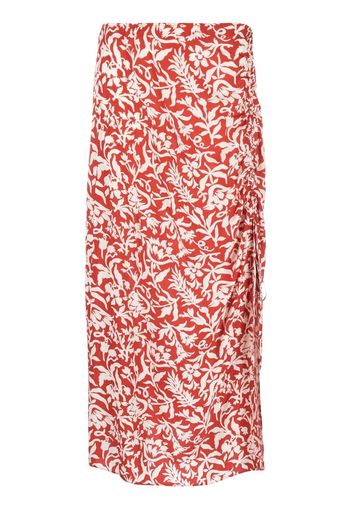 Polo Ralph Lauren floral print midi skirt - Rosso