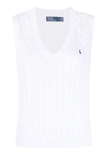 Polo Ralph Lauren Polo Pony-embroidered V.neck knitted vest - Bianco