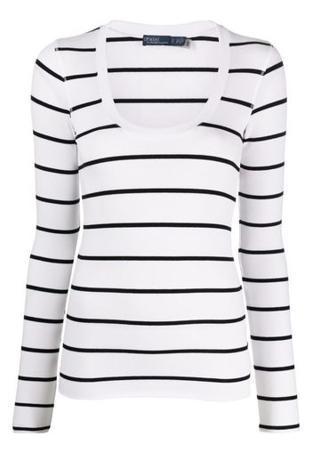 Polo Ralph Lauren striped long-sleeve sweatshirt - Bianco