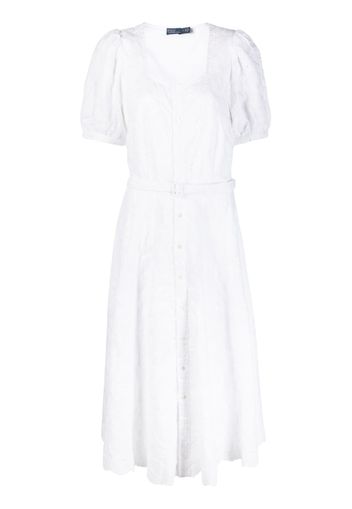 Polo Ralph Lauren broderie-anglaise belted dress - Bianco