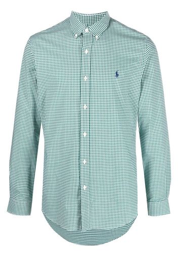 Polo Ralph Lauren logo-embroidered gingham-check shirt - Verde