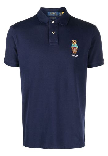 Polo Ralph Lauren Polo Bear logo cotton polo shirt - Blu