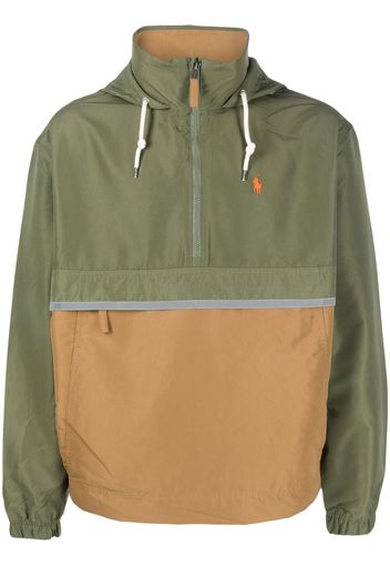 Polo Ralph Lauren embroidered-logo half-zip hoodie - Verde