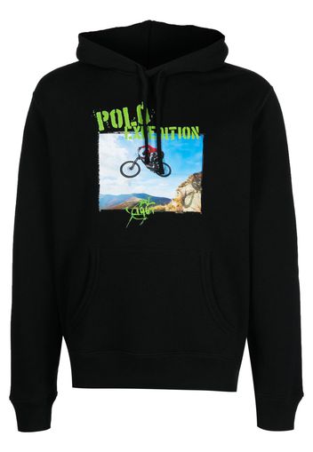 Polo Ralph Lauren photography-print drawstring hoodie - Nero