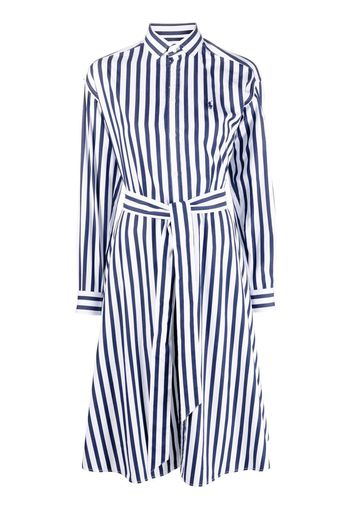 Polo Ralph Lauren long-sleeve striped shirt dress - Blu