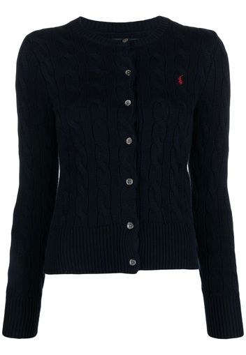 Polo Ralph Lauren Polo Pony cable-knit cardigan - Blu