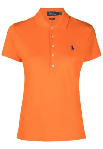 Polo Ralph Lauren logo-embroidered slim-fit polo - Arancione