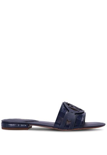 Polo Ralph Lauren logo-appliqué flat sandals - Blu