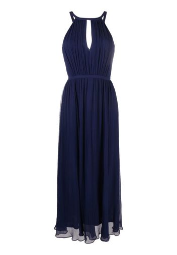 Polo Ralph Lauren keyhole-detail pleated gown - Blu