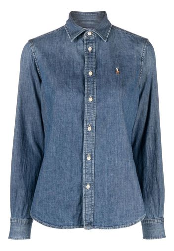 Polo Ralph Lauren embroidered-logo denim shirt - Blu