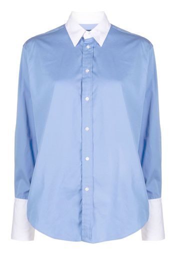 Polo Ralph Lauren contrast-trim long-sleeve shirt - Blu