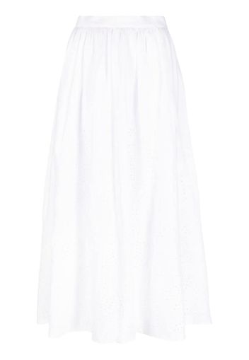 Polo Ralph Lauren broderie-anglaise linen midi skirt - Bianco