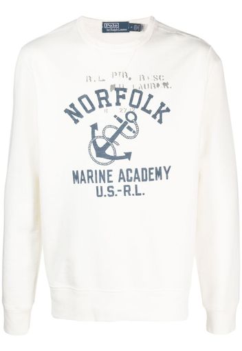 Polo Ralph Lauren anchor-print cotton-blend sweatshirt - Bianco