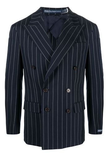 Polo Ralph Lauren pinstriped double-breasted blazer - Blu