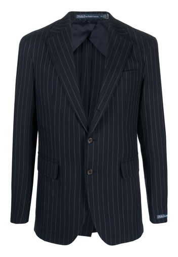 Polo Ralph Lauren pinstriped single-breasted blazer - Blu