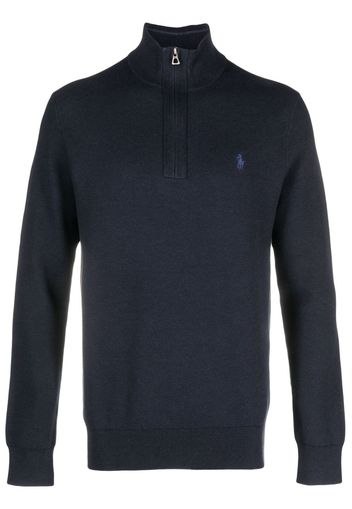 Polo Ralph Lauren half-zip piqué jumper - Blu