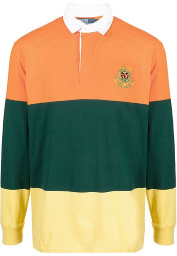 Polo Ralph Lauren logo-embroidered colour-block polo shirt - Arancione