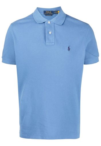Polo Ralph Lauren embroidered-logo cotton polo shirt - Blu