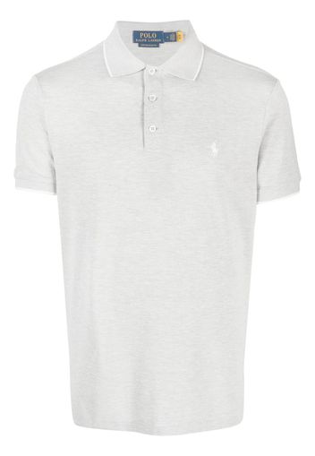 Polo Ralph Lauren embroidered-logo cotton polo shirt - Grigio