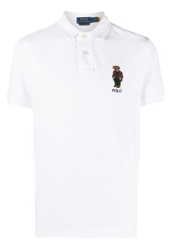 Polo Ralph Lauren polo-bear embroidered polo shirt - Bianco