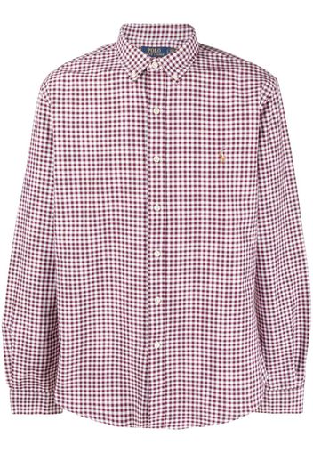 Polo Ralph Lauren logo-embroidered check-print shirt - Rosso