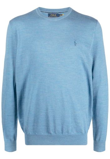 Polo Ralph Lauren logo-embroidered wool sweatshirt - Blu