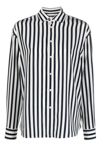 Polo Ralph Lauren striped long-sleeve silk shirt - Bianco