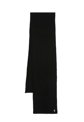 Polo Ralph Lauren Polo Pony cable-knit scarf - Nero