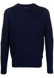 embroidered logo knitted jumper