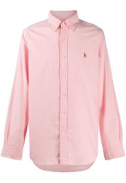 logo embroidered button-down shirt