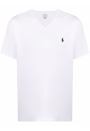 Polo Ralph Lauren embroidered logo V-neck T-shirt - Bianco