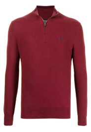 Polo Ralph Lauren knitted cotton half-zip sweatshirt - Rosso