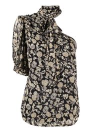 Polo Ralph Lauren floral-print one-shoulder blouse - Nero