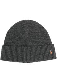 Polo Ralph Lauren ribbed knit embroidered-logo hat - Grigio