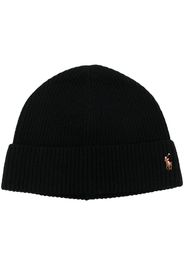 Polo Ralph Lauren embroidered-logo ribbed-knit hat - Nero