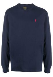 Polo Ralph Lauren embroidered-logo long-sleeved T-shirt - Blu