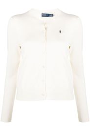 Polo Ralph Lauren logo-embroidered round-neck cardigan - Toni neutri