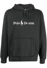 Polo Ralph Lauren logo-print drawstring hoodie - Grigio