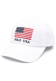 Polo Ralph Lauren USA-flag detail baseball cap - Bianco