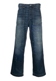 Polo Ralph Lauren distressed-finish wide-leg jeans - Blu